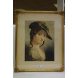 English School (19th century) Young Lady of Title watercolour,