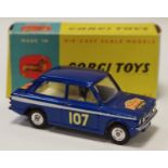 Corgi 340 Sunbeam Imp "Rallye Monte Carlo" - blue body, white side flashes, cast hubs,