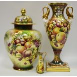 A Phildale ginger jar and cover, hand painted, signed P.