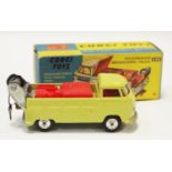 Corgi 490 Volkswagen Breakdown Truck - avocado body, red interior, silver trim,