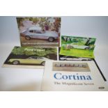 Ford motoring literature including a promotional pop up leaflet for the Ford Excort MKI;