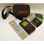 Retro gaming - a Nintendo Gameboy compact video game system,