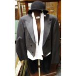 A Youngs evening white tie tailcoat, waist coat size 42R; a G.A. Dunn & Co.