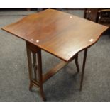 A late Victorian satinwood crossbanded serpentine Sutherland table, c.
