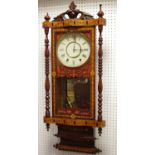 A 19th century American style wall clock,