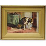 Early 20th Century English School Retired Fox Hound oil on canvas,