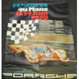 Motor racing interest - a 1970 Porsche 24 Heures du Mans poster,