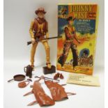 Marx Johnny West figure The Action Cowboy complete with Gear for the Trail & Range hat, canteen,