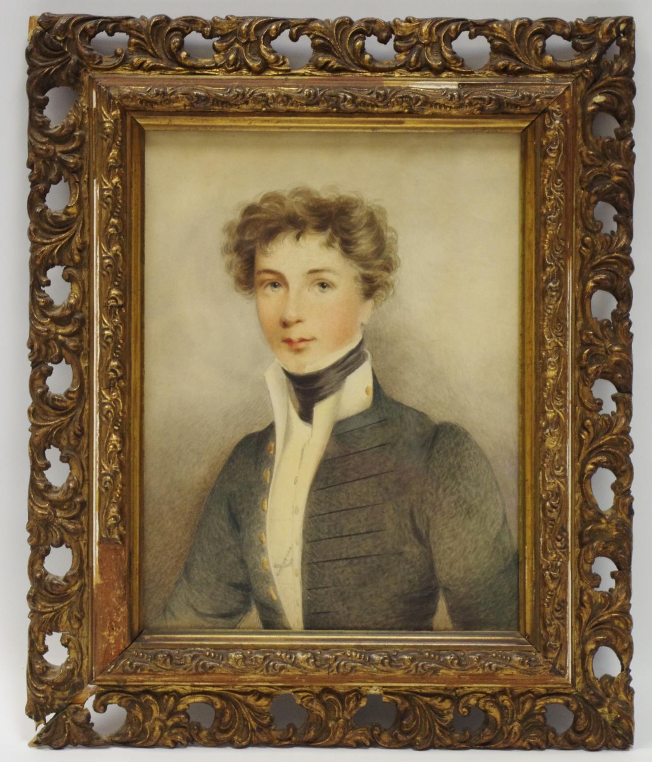 19th Century English School Young Gentleman of Title watercolour,