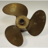 A bronze marine propeller 24cm diameter.
