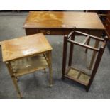 An Edwardian mahogany two tier occasional table,