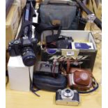 Camera equipment - Pentax P30 with Carl Zeiss Jenazoom II macro lens,