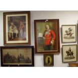 Three early 20th century prints including Edward VII portrait,