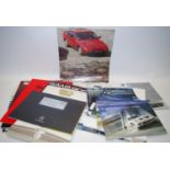 Motoring literature including Porsche range fold out leaflet,