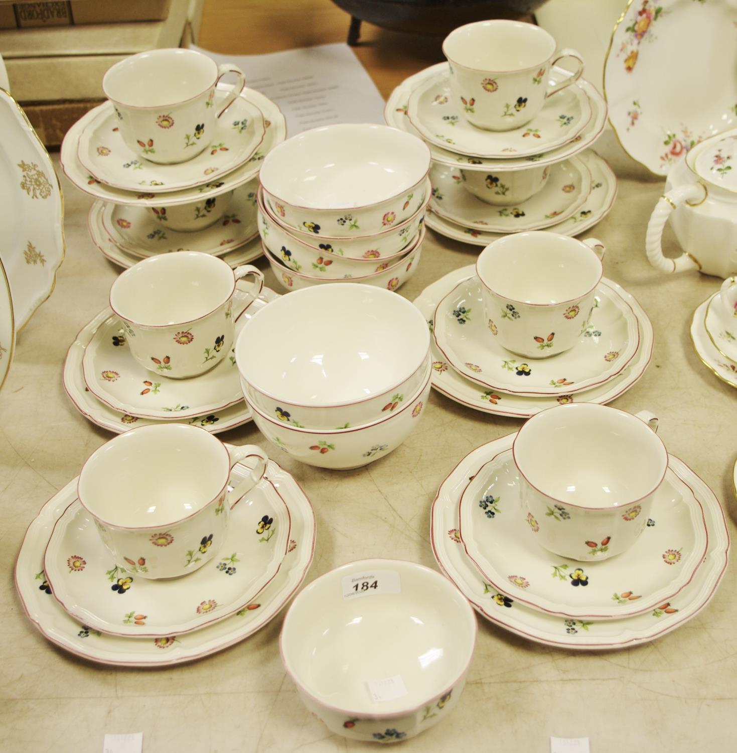A part Villeroy and Bosch "Petite Fleur" pattern tea setting