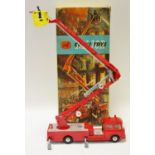 Corgi 1127 Bedford Simon Snorkel Fire Engine - red, silver platforms,