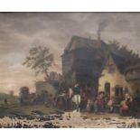 After Dirk Stoop (Dutch, 17th Century) Outside the Tavern oil on canvas,