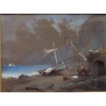Thomas Charles Leeson Rowbotham (Irish 1823 - 1875) Coast of Amalfi signed,