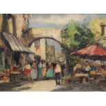 Jean Cordet (bn. 1910), Bologne, Haute-Marne, signed, oil on canvas, 30cm x 40.5cm.