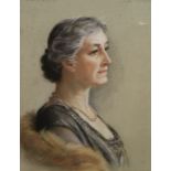 Ida Verner (early 20th century) Portrait of Constance Vesey signed, titled, pastel,