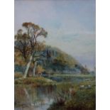 Arthur Willett (1857-1918) Meandering River, in summer signed, watercolour,