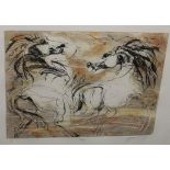 Hans Erni , after, Wild Horses, artist proof, signed in pencil, x/1c,