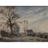 Percy Hipkiss (1912 - 1995), Evening Light, signed, oil on board, 29cm x 39.5cm.