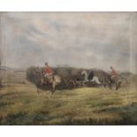 English School (20th century) Huntsmen in Chase oil on canvas,