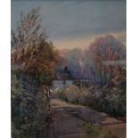 Michael Crawley Evening, Longford, Derbyshire signed, dated 1983,