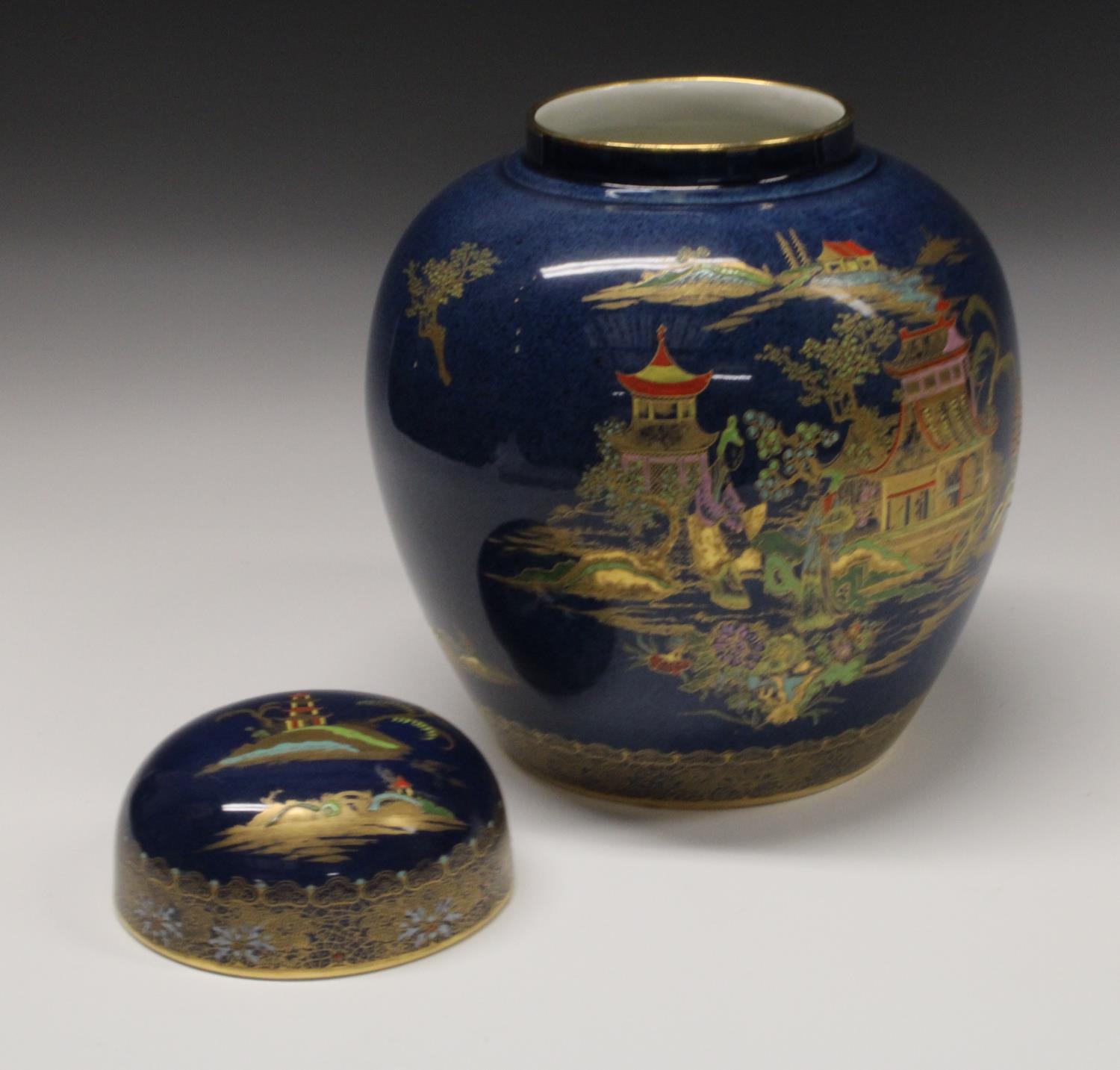 A Carlton Ware New Mikado pattern ovoid ginger jar and cover, - Image 4 of 4