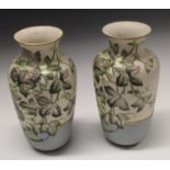 A pair of Langley ovoid vases, possibly designed by Daisy Calvert,