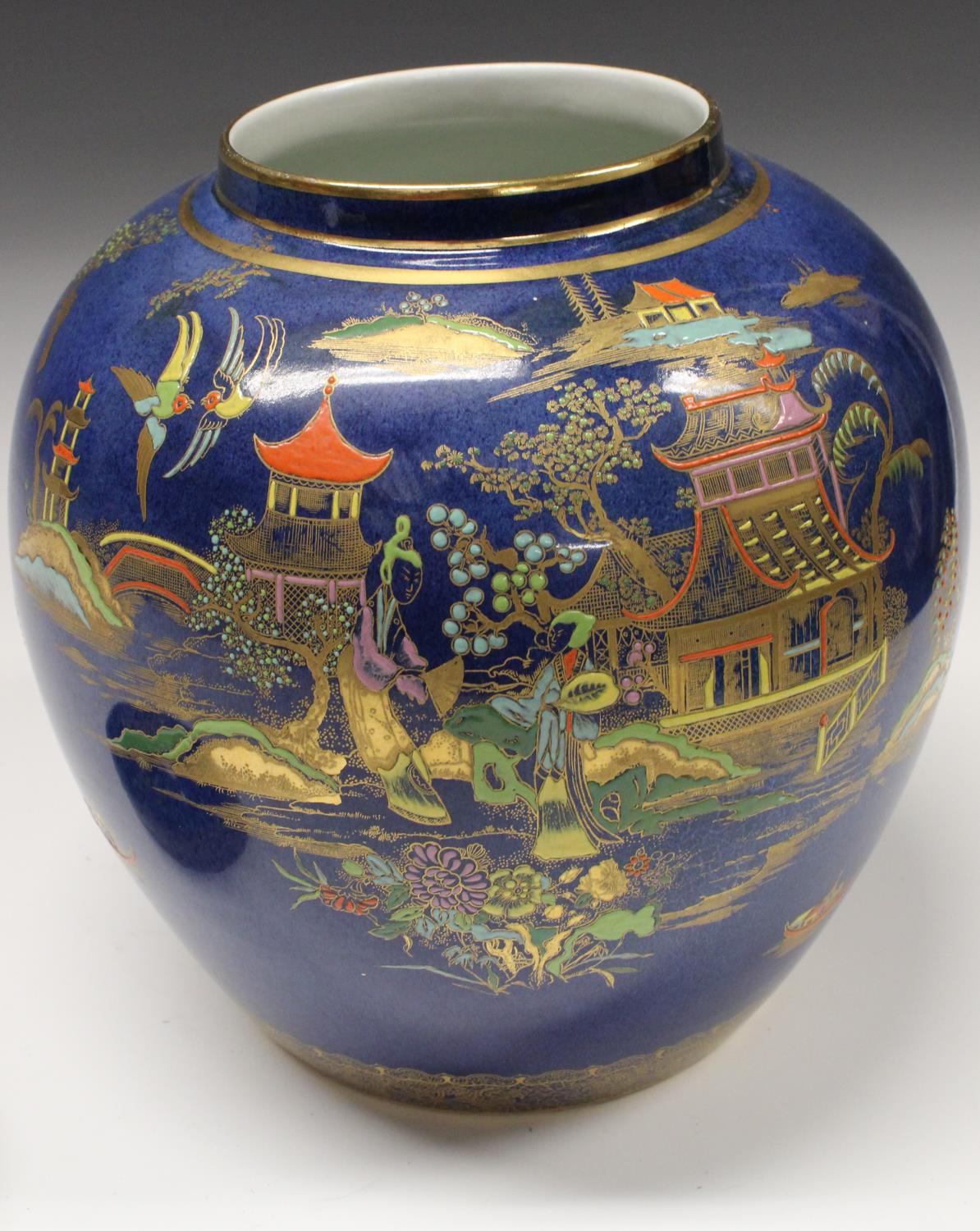 A Carlton Ware New Mikado pattern ovoid ginger jar and cover, - Image 4 of 4