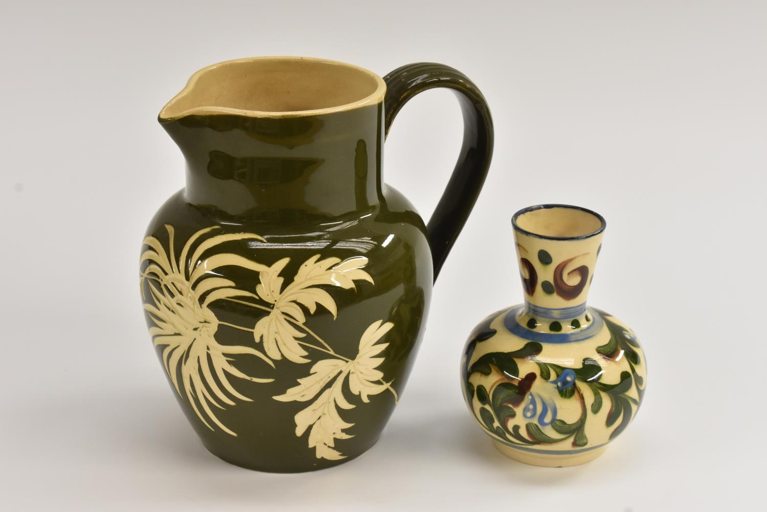A Salopian Art Pottery ovoid bottle vase,