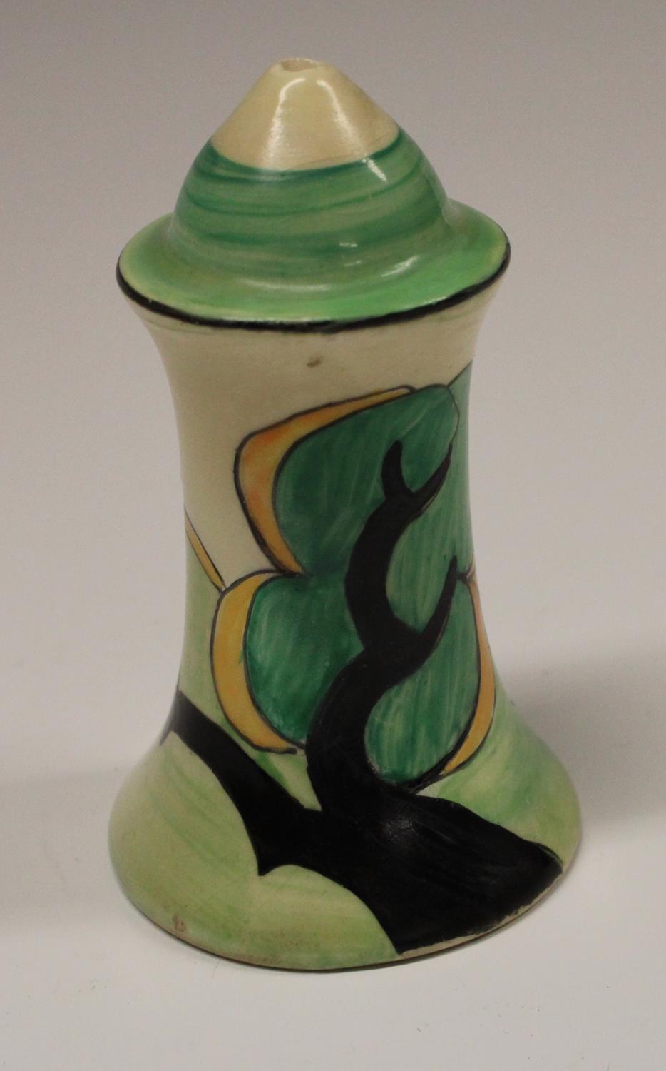 A Clarice Cliff Erin pattern waisted cylindrical salt, - Image 2 of 2