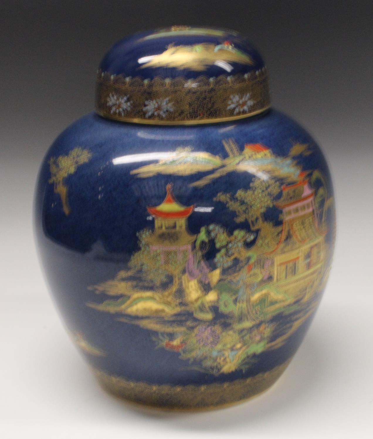 A Carlton Ware New Mikado pattern ovoid ginger jar and cover,