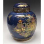 A Carlton Ware New Mikado pattern ovoid ginger jar and cover,