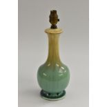 A Ruskin Pottery onion shaped table lamp,