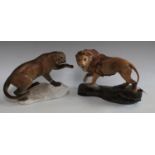 ***Lot Withdrawn***A Beswick model, Puma on a Rock, matte, 21cm high, printed mark,