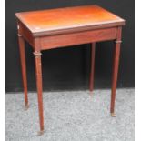 An Edwardian mahogany card table, c.