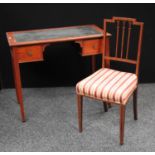 An Edwardian mahogany writing desk, c.