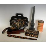 Boxes & Objects - a set of boxwood and ebony draughts,