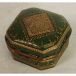 A French porcelain canted square box,