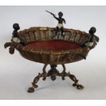 An Austrian cold painted bronze novelty table centrepiece, in the manner of Bergman,