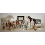 Wade Lady and the Tramp figures; Royal Doulton horse medals; Wedgwood miniatures,