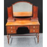 An early 20th century mahogany dressing table,