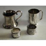 A Victorian silver christening mug;