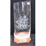 Sailing - Modern Design - a glass trophy, S.T.A.