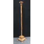 A Louis XVI Revival giltwood standard lamp,