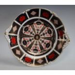 A Royal Crown Derby 1128 Imari Acorn handle shaper circular cake plate, seconds, 36.