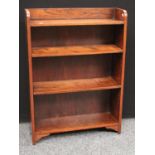 An oak open bookcase, c.